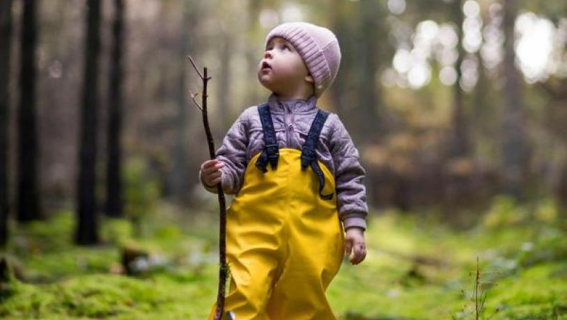 Kind im Wald bei Sondrup