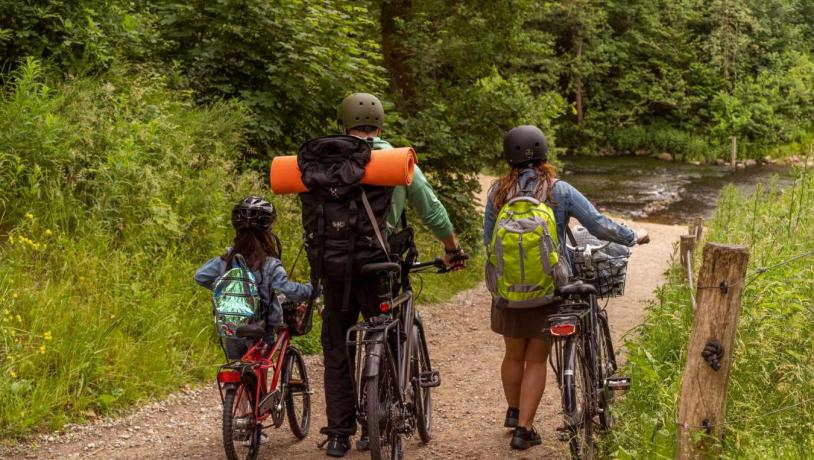 Radtour im küstenland in Dänemark