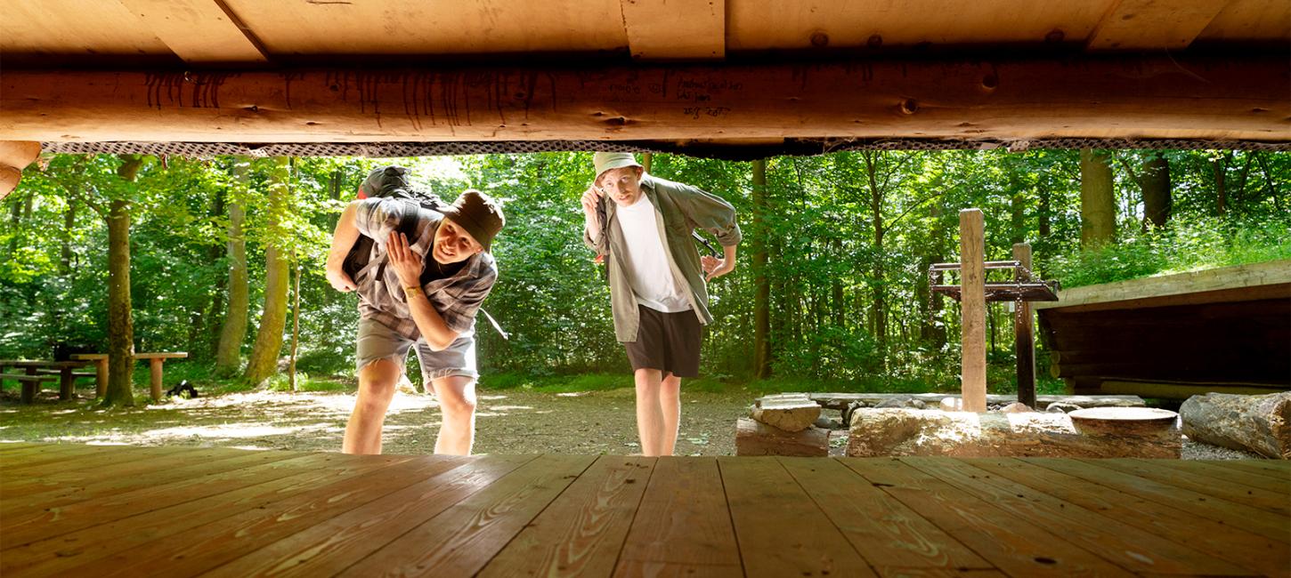 Zwei maan auf ein shelter