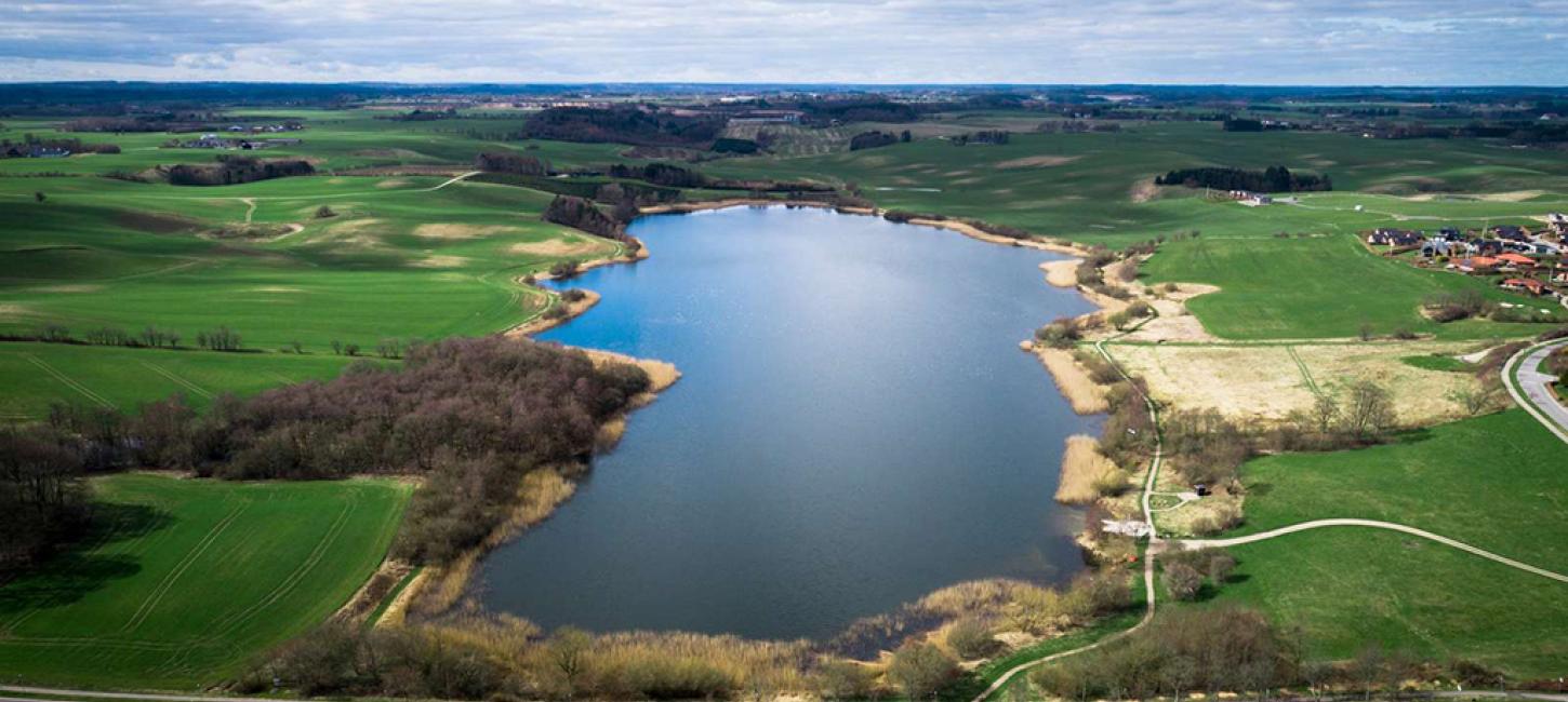 Luftbild vom Ring See bei Brædstrup