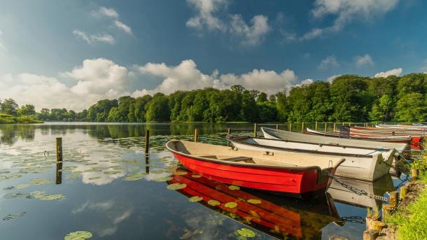 Boote auf dem See von Bygholm