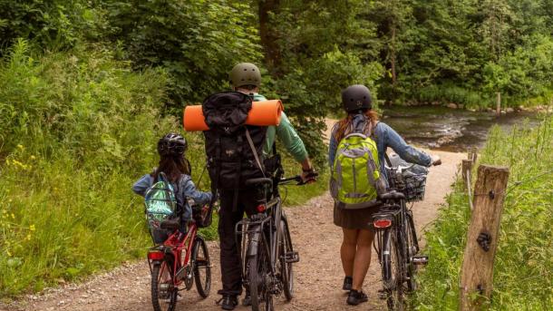 Radtour im küstenland in Dänemark