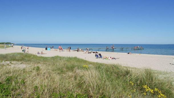 Strandgäste am Hou Strand