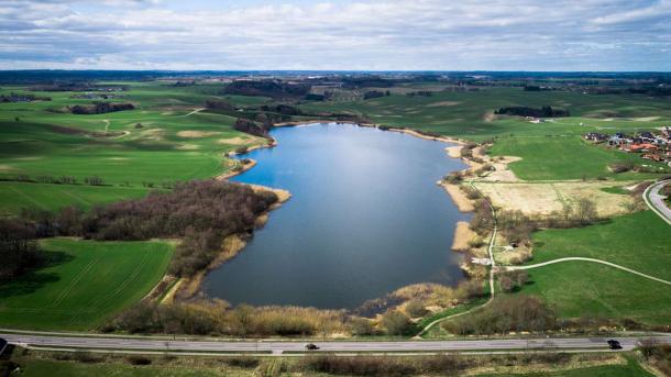 Luftbild vom Ring See bei Brædstrup