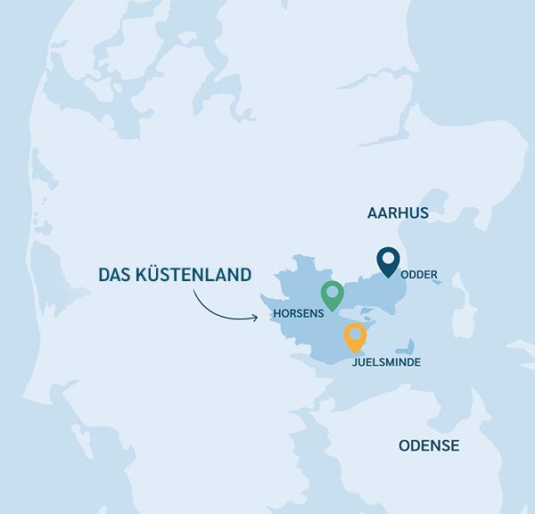 Das Küstenland in Dänemark
