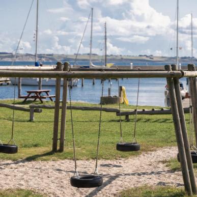 Der Spielplatz im Hafen von Tunø