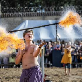 Feuertänzer beim Mittelalterfestival in Horsens