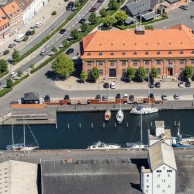 Drohne bild auf Horsens Marina