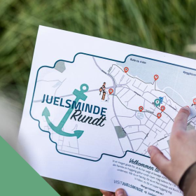 Schatzkarte für die Schatzsuche rund um Juelsminde – eine von vier Schatzsuchen in der Urlaubsregion Küstenland