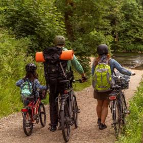 Radtour im küstenland in Dänemark