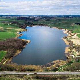 Luftbild vom Ring See bei Brædstrup