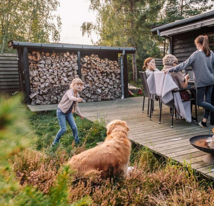 Familie im Ferienhaus von Feriepartner im Küstenland in Dänemark